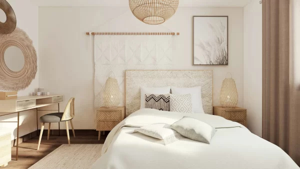 Chambre moderne avec style scandinave