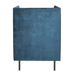 Meuble de rangement en velours bleu