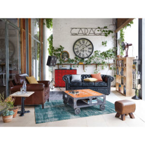 Mobilier de salon industriel et éclectique