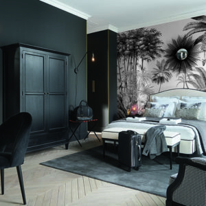 Chambre avec décor tropical - Chambre adulte