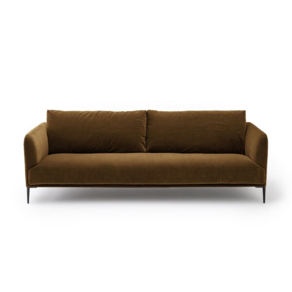Canapé velours, 3 places Oscar design E. Gallina