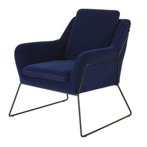 Fauteuil contemporain en bleu marine