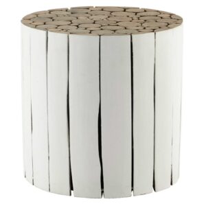 Table d'appoint en bois blanc