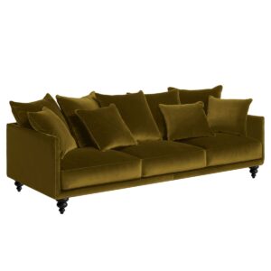 Canapé Contemporain en velours olive