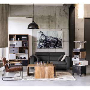 Mobilier de salon industriel contemporain