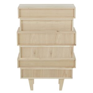 Spring - Semainier style scandinave 6 tiroirs en paulownia blanc