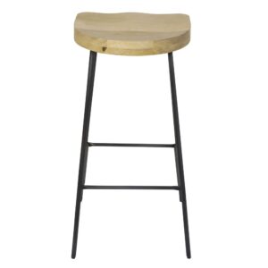 Tabouret de bar en bois clair et métal