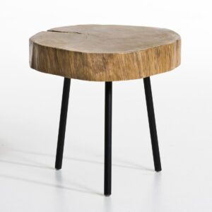 Table d'appoint en bois brut