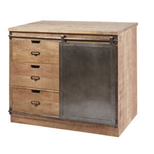Commode Bureau en Bois Clair
