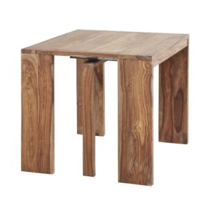Stockholm - Table console extensible en sheesham massif 2/6 personnes L40/160