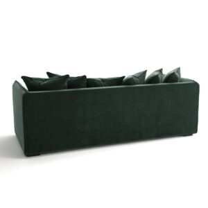 Canapé en velours vert foncé