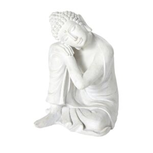 Statue bouddha écrue effet vieilli H60