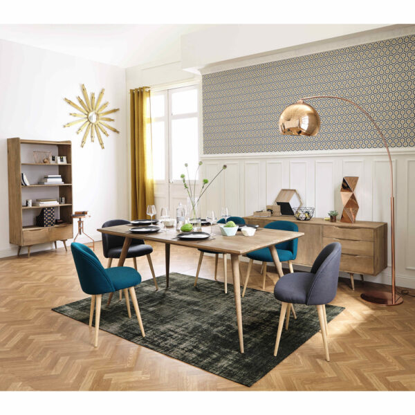 Rideau à œillets ocre jaune à l'unité 140x300