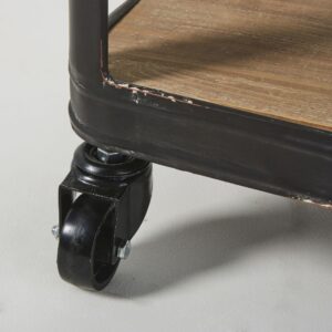 Chariot de service en métal noir