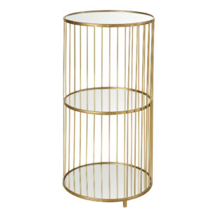 Table d'appoint en métal doré