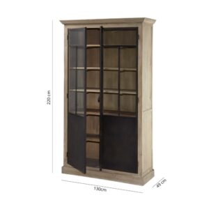 Vitrine en bois et métal - Style Vintage