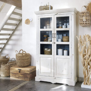 Meuble de rangement en bois blanc