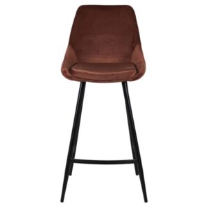 Tabouret de bar contemporaine en velours