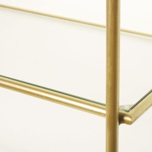 Table basse en verre et métal doré