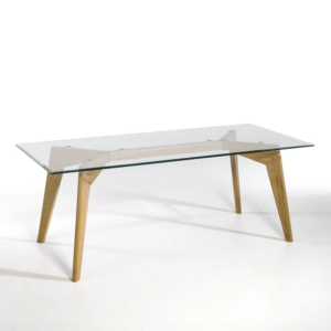Table à manger moderne en verre