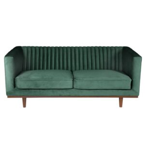 Canapé Contemporain en Velours Vert