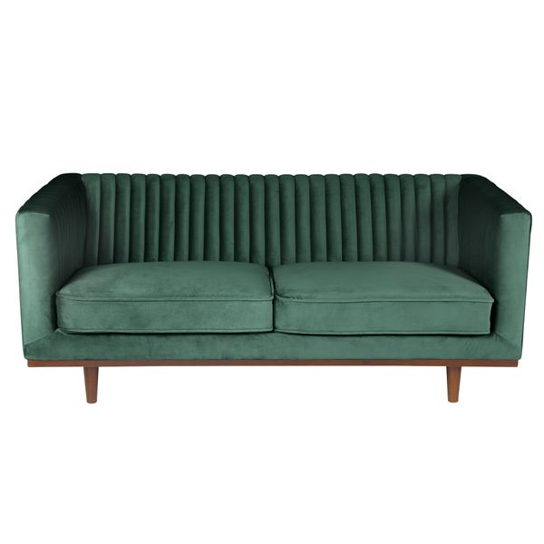 Canapé Contemporain en Velours Vert
