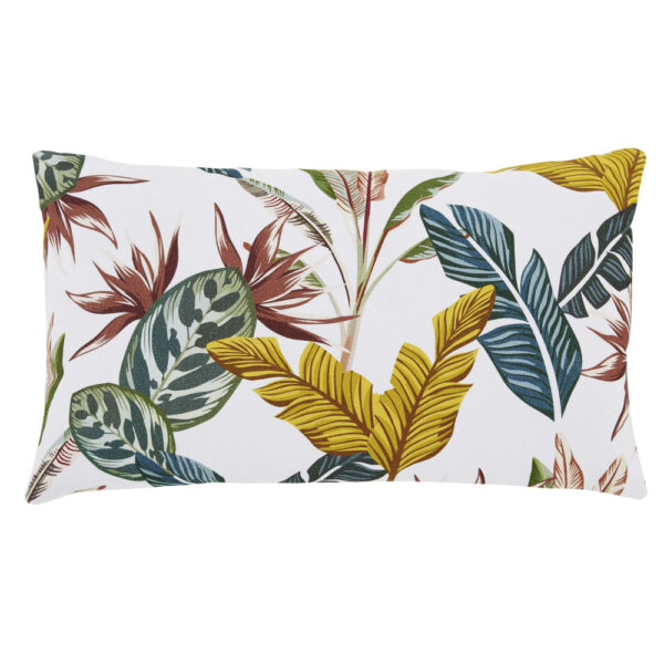 Coussin décoratif feuilles exotiques