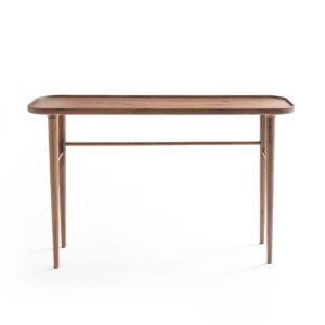 Table console en bois noisette