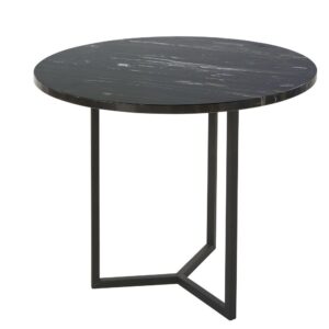 Table ronde en marbre noir