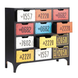 Road - Cabinet de rangement indus multicolore