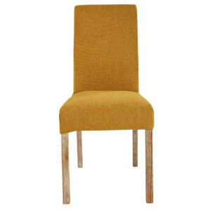 Chaise contemporaine en jaune moutarde