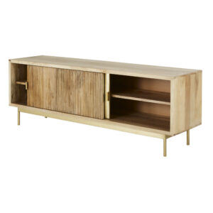 Meuble TV en bois clair - Élégance et fonctionnalité