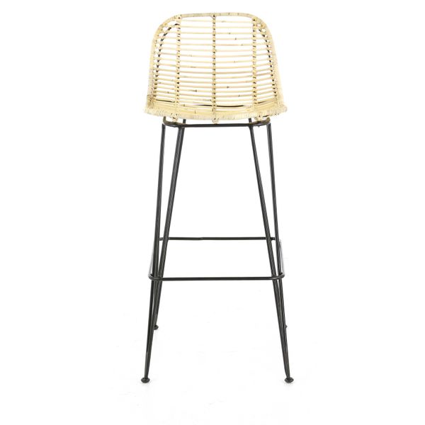 Tabouret de bar en osier