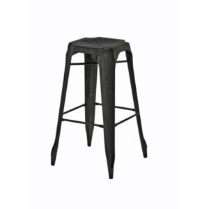 Tabouret de bar en métal noir