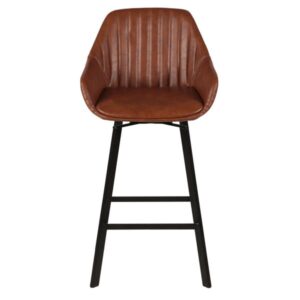 Tabouret de bar en simili cuir vintage